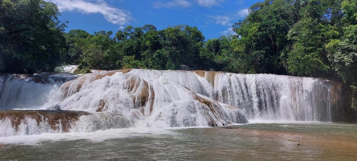 Posada Tzeltal Arroyo Agua Azul Bagian luar foto